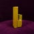 Overview A bold geometric vase from the 1970 glazed in vivid lime green with a red-orange spatter, formed as two...
