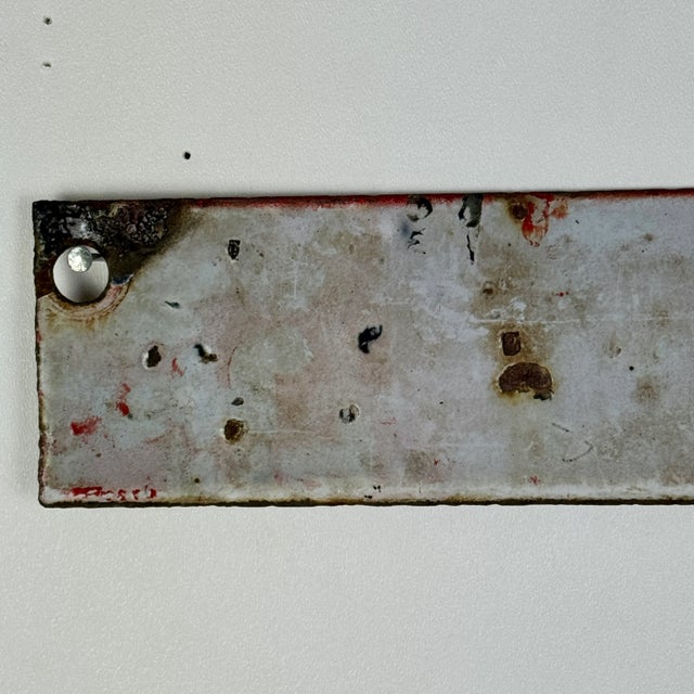 Vintage Mid 20th Century Porcelain Sign of a "Ransome" Company in Bright Red For Sale - Image 4 of 8