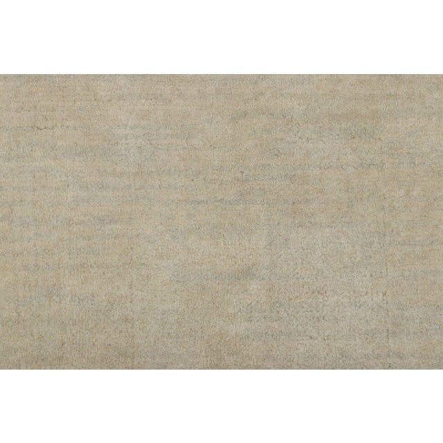 Contemporary Rug & Kilim’s Contemporary Textural Solid Rug in Beige-Brown & Cream With Striae For Sale - Image 3 of 8