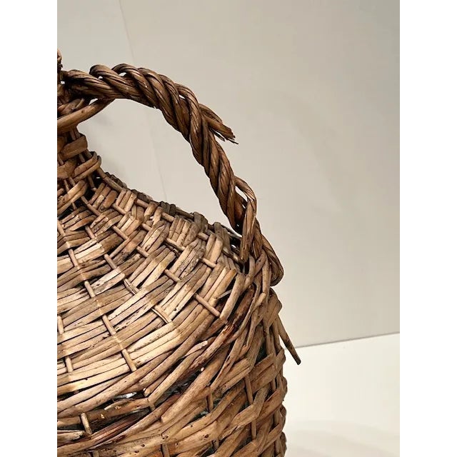 Vintage French Wicker Demi John Jug #344 For Sale - Image 10 of 10
