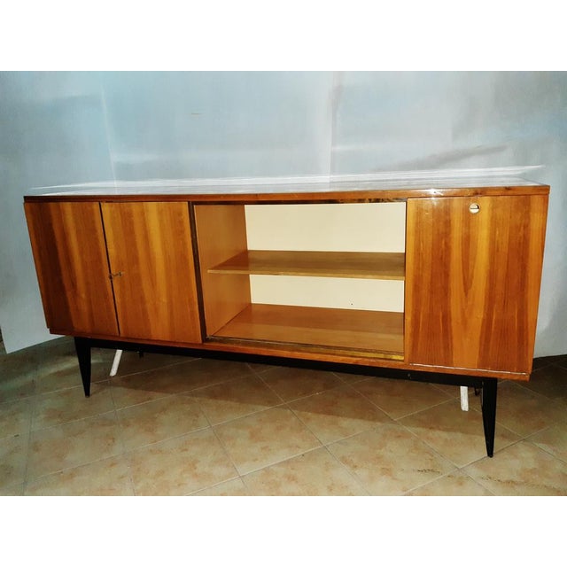 Art Deco chest of drawers from the 70s of WFM.Włocławska Fabryka Mebli. Made of wood and furniture board covered with...