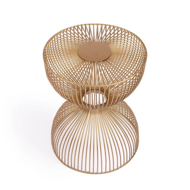 Nicholas Metal Accent Table, Gold For Sale In Chicago - Image 6 of 6