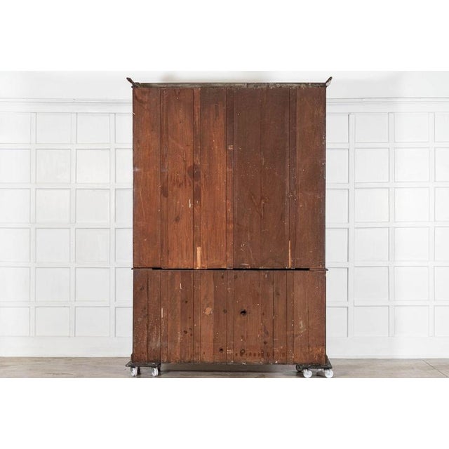 Large 19th Century English Mahogany Glazed Bookcase, 1870s For Sale - Image 16 of 17