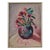 Red French Vintage Floral Still Life in New Frame For Sale - Image 8 of 8