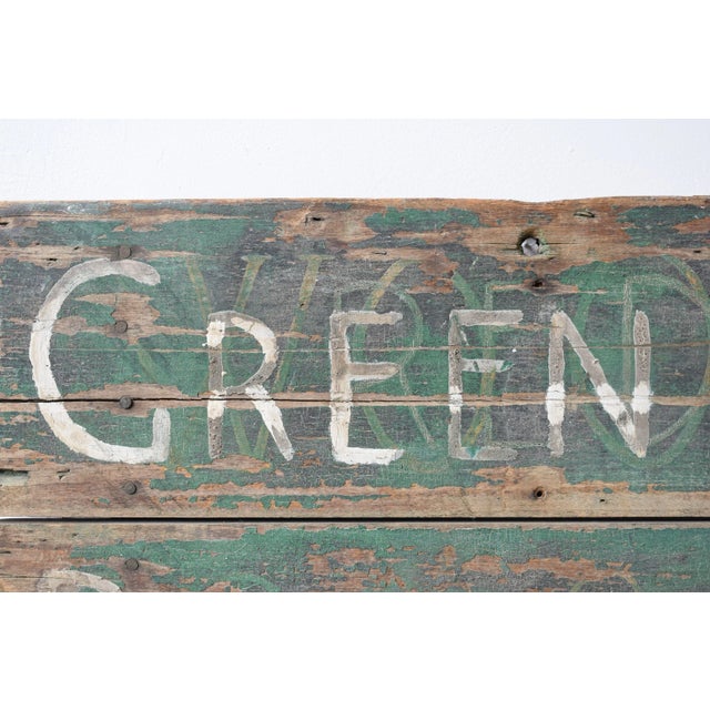 Wood Vintage Green Mt Potatoes Hand Painted Two-Board Sign, Circa 1930s For Sale - Image 7 of 11