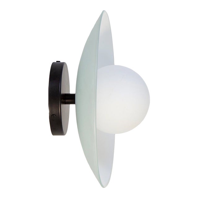 Dish Wall Sconce, 5in Glass Globe, Modern Led Wall Sconce, by Research.Lighting For Sale