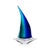 Transitional Marisol 2-Piece Assorted Set Decorative Glass Sailboats, 10" For Sale - Image 3 of 8