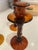 Late 20th Century Set of Three Amber Colored Glass Candlesticks For Sale - Image 5 of 7