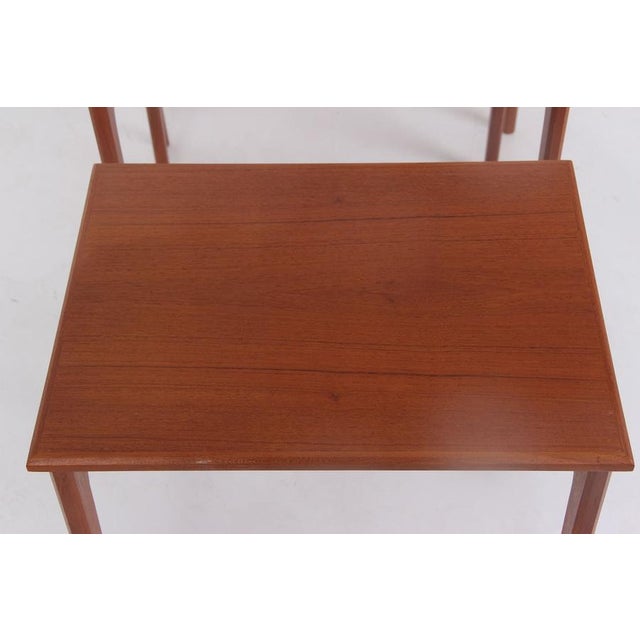 Wood Danish Nesting Tables in Teak Wood, 1960s, Set of 3 For Sale - Image 7 of 11