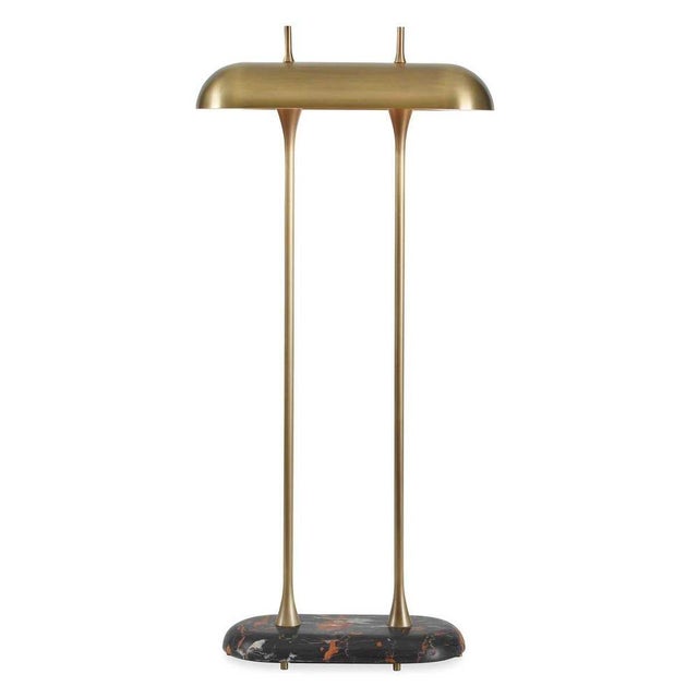 Stunning Marble/ Brass Accent Lamp For Sale In Sacramento - Image 6 of 7