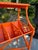 Orange 1970s High-Gloss Electric Orange Lacquered Mahogany Chinese Chippendale Magazine Stand. For Sale - Image 8 of 11