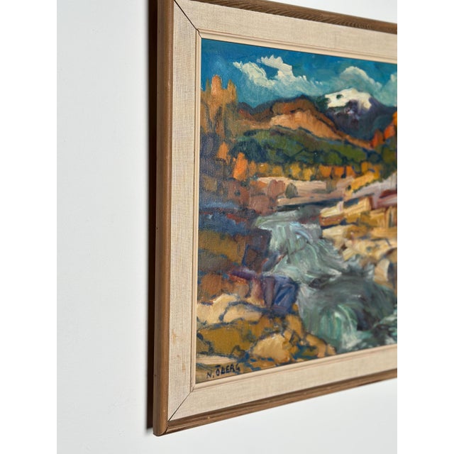 Nils Öberg, Autumn, Offerdalsfjällen Jämtland, 1960s, Oil on Canvas, Framed For Sale - Image 8 of 16