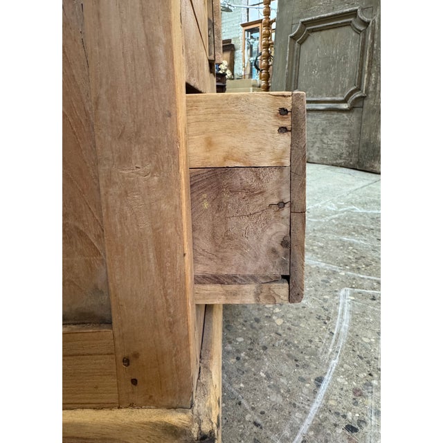 Tan Vintage Salvaged Wood Cabinet For Sale - Image 8 of 11