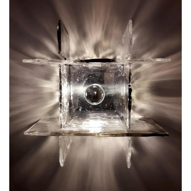 1960s 1960s Square Sconces by Carlo Nason for Mazzega For Sale - Image 5 of 12