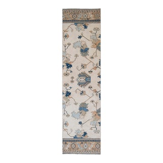 Vintage Turkish Oushak Runner 2'11" X 10'11" For Sale