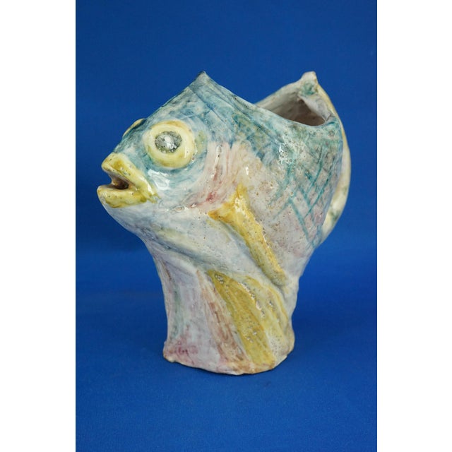 Vintage Zoomorphic Majolica Jug by Ceramiche Dischia, 1950s For Sale - Image 4 of 18