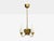 1950s 1950s Danish Moden, Pendant Light, Polished Brass, Opal Glass For Sale - Image 5 of 11
