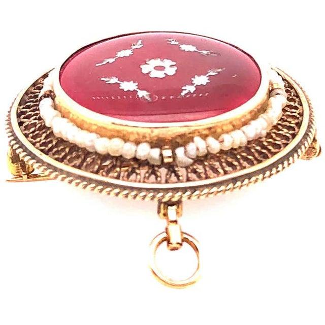 Contemporary 14 Karat Contemporary Brooch and Pendant With Pearls For Sale - Image 3 of 8