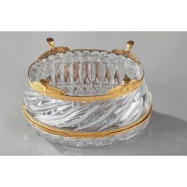 Gold Charles X Cut-Crystal and Ormolu Jewelry Box For Sale - Image 8 of 14