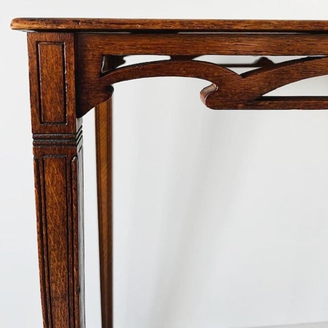 Antique Art Nouveau Curved Wood Side Table, 1890s For Sale - Image 9 of 13