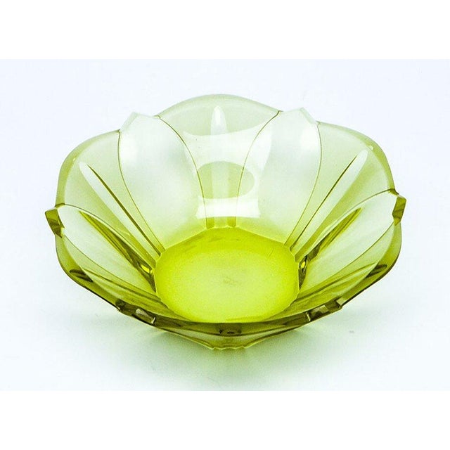 Art Deco Fruit Bowl by F. Hlousek for Moser, Czechoslovakia, 1930s For Sale - Image 9 of 9