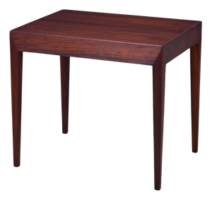 Side Table with Drawer in Rosewood by Severin Hansen for Haslev Møbelsnedkeri, 1950s