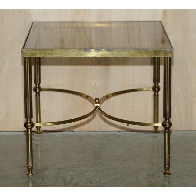 Mid-Century Glass & Brass Side or End Tables from Maison Jansen Paris, 1950s, Set of 2 For Sale - Image 13 of 18