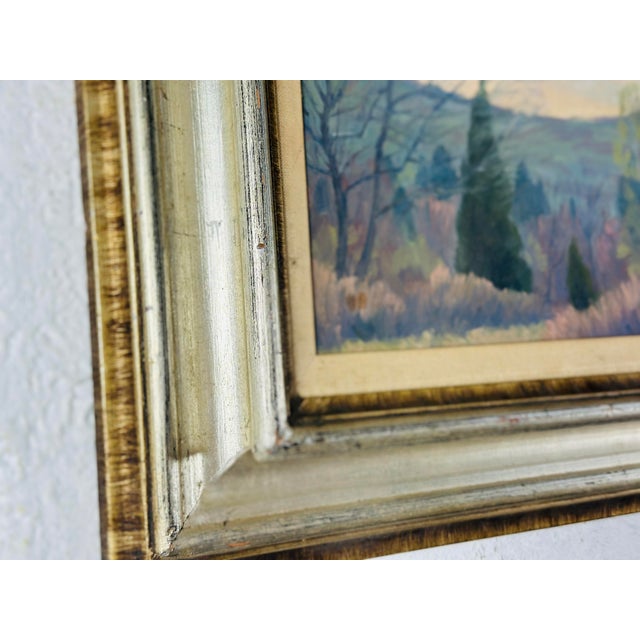 1960s Vintage Landscape Oil on Board For Sale - Image 5 of 8