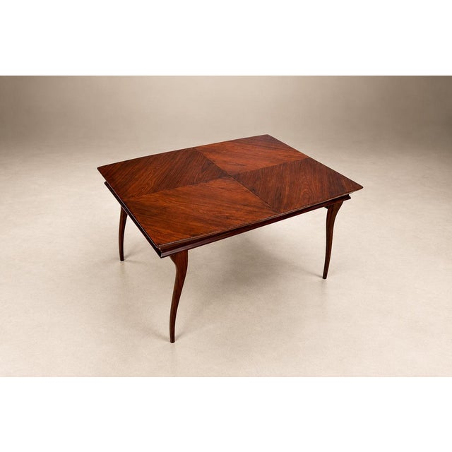 Brown Brazilian Modern Three-Position Extendable Dining Table in Caviúna Hardwood, 1960s For Sale - Image 8 of 18