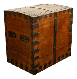 Antique Oak Iron Large Silver Chest Downton Abbey Highclere Castle c.f. Hancock
