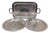 Vintage Silverplate Bar Butler Serving Trays Platters Oneida Rogers Leonard - Set of 3 For Sale