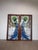 Vintage Stained Glass Peacock Window Panel For Sale - Image 3 of 6