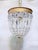 Vintage Brass Crystal Basket Chandelier With Ornate Floral Detailing Frame For Sale - Image 10 of 10