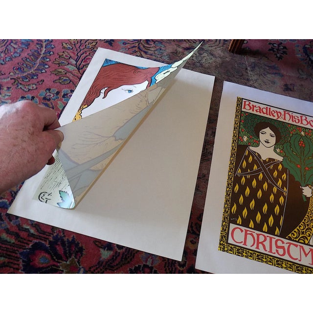 Martin Bradley Vintage Elephant Folio Size Art Nouveau Poster Lithographs - Set of 3 For Sale - Image 4 of 9