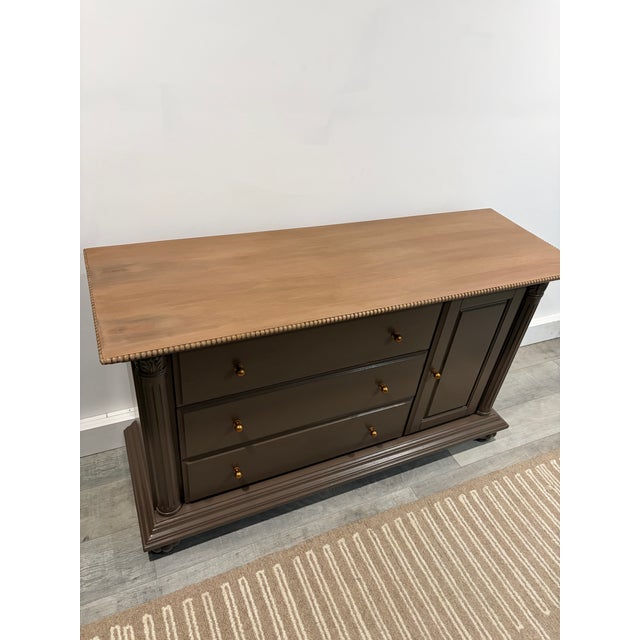 Contemporary Vintage Dark Brown Dresser For Sale - Image 3 of 7