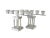 Vintage Art Deco Brushed Aluminum 5-Light Candle Holders - a Pair For Sale - Image 4 of 12