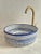 Navy Blue Vessel Sink for Bathroom, Handmade Ceramic Basin With Brass Drain For Sale - Image 6 of 8