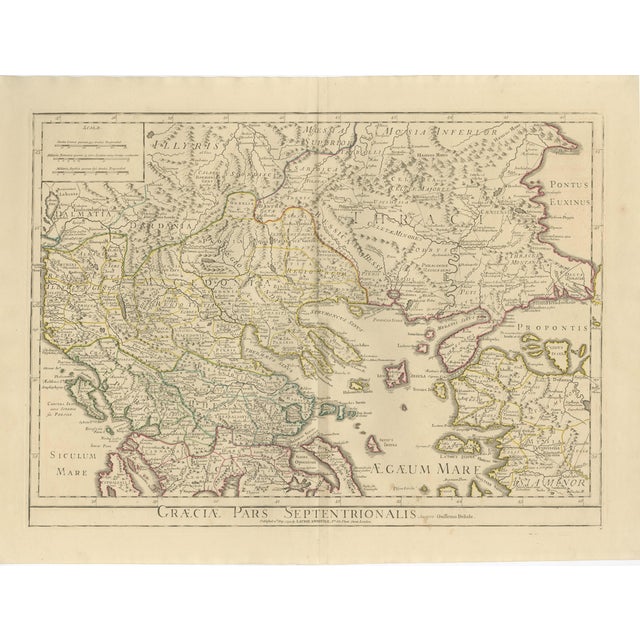 Antique Map of Northern Greece and Balkans Macedonia with Thrace and Illyria, 1818 For Sale