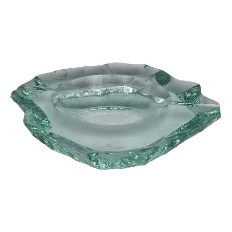 Ashtray in Chiselled Cut Crystal by Pietro Chiesa for Erwin Burger, 1950s For Sale