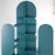 Stunning vintage perforated metal shelf in the shape of a turquoise blue cactus. Suitable for indoor or outdoor use, it...