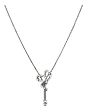 Jose Hess the Squiggle Collection 950 Platinum 0.15ct Round Diamond Necklace