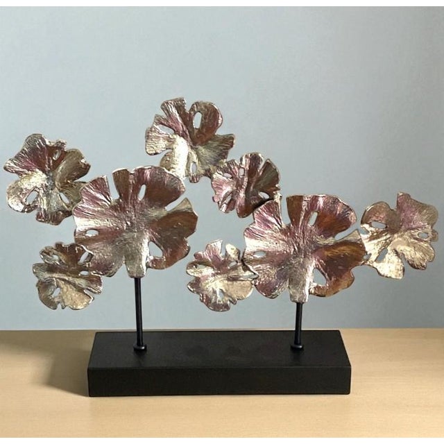 Contemporary Uttermost Contemporary Lotus Sculpture 26” X 18” Statement Piece Modern Décor (Model #17867) For Sale - Image 3 of 18