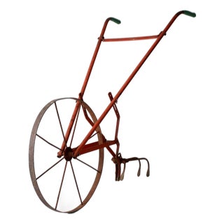 Antique 1930s Wheel Hoe Garden Cultivator For Sale