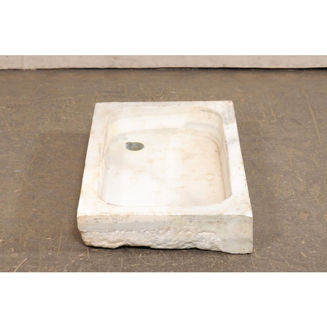 White 19th Century Spanish White Marble Sink For Sale - Image 8 of 10