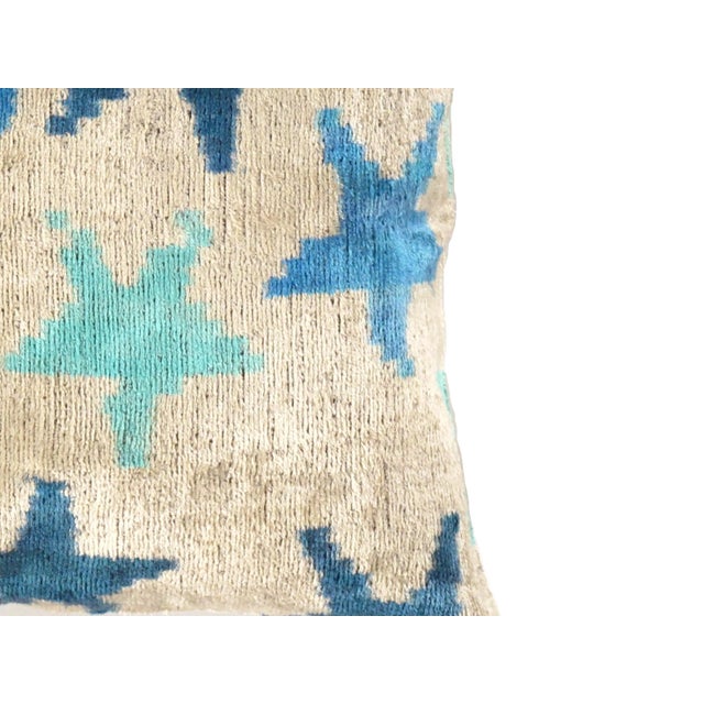 Contemporary Contemporary Decorative Accent Handmade Ikat Pillow For Sale - Image 3 of 7