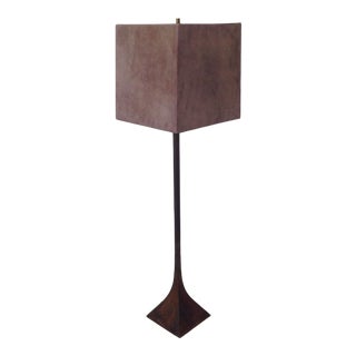 1960's Brutalist Bronze Floor Lamp For Sale