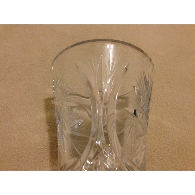 Vintage Corset Vase Crystal Lead Cut Glass For Sale - Image 11 of 11