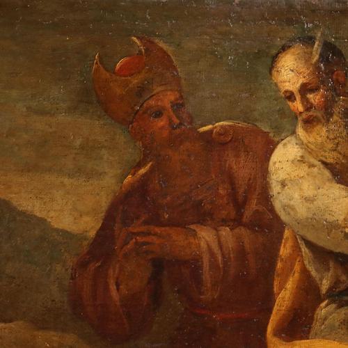 Moses and the Bronze Serpent, 1600s, Oil on Canvas, Framed For Sale - Image 5 of 14