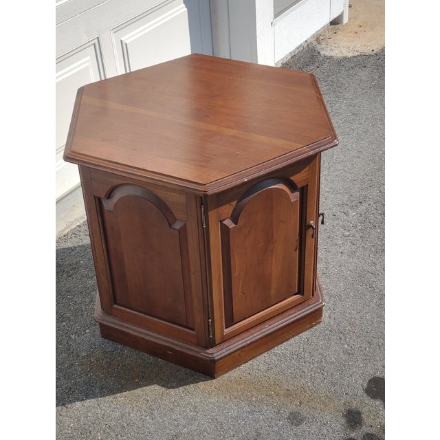 1990s Ethan Allen Sheffield Octagon Cherry Occasional End Table Chairish