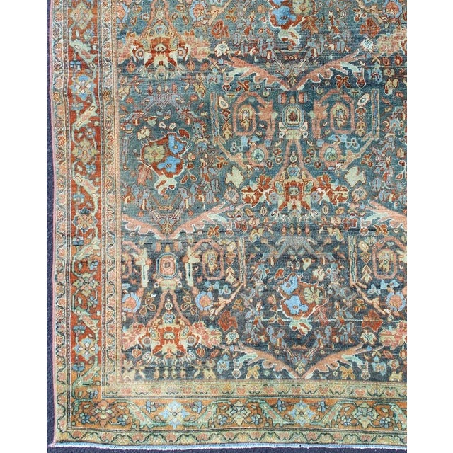 Traditional All-Over Design Antique Persian Tabriz Rug With Flowing Florals For Sale - Image 3 of 11